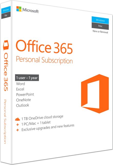 Microsoft Office 365 Personal Subscription - PC/MAC