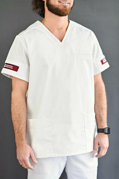 MEN VNECK TOP WHT 3X